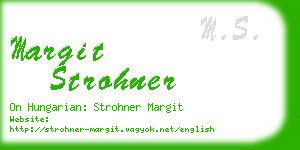 margit strohner business card